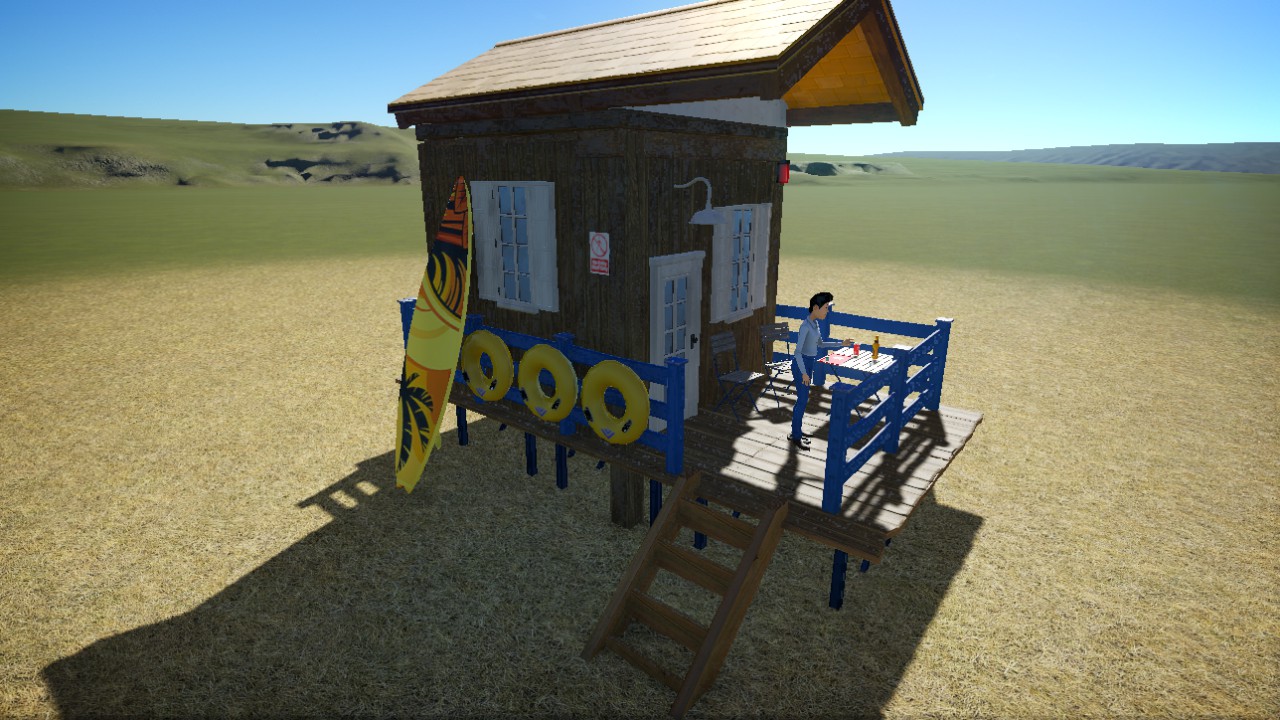 Beach rescue swimmerhouse