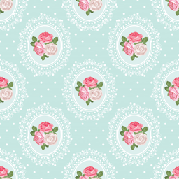 Pale Blue Cameo Roses Slider Square  1x1