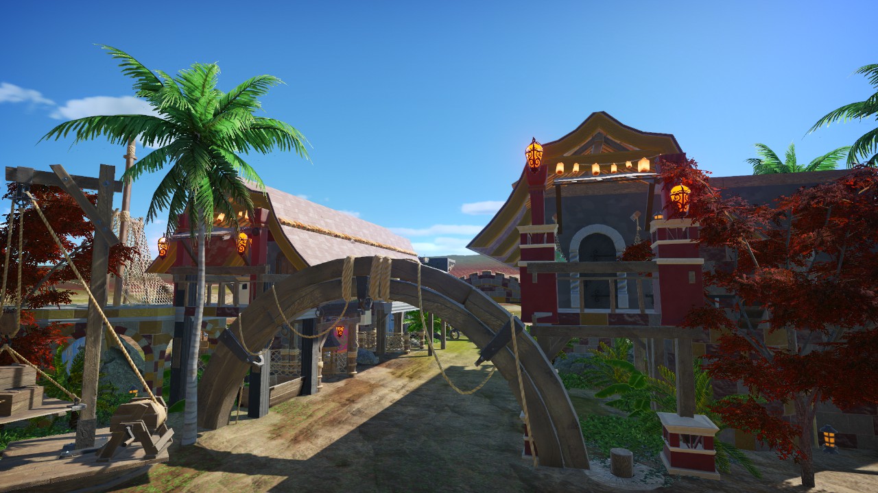 Chinese Village Entrance with Tikichiki shop Blueprint