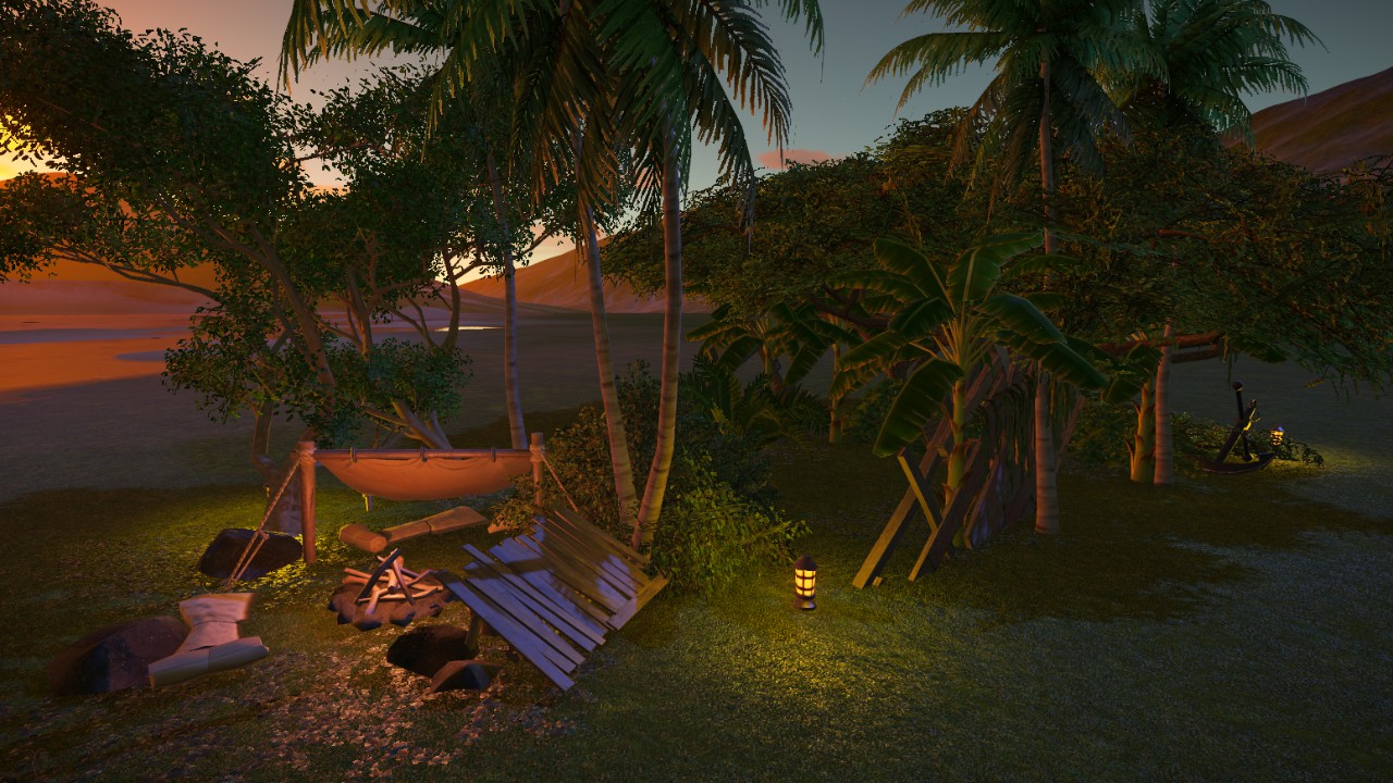 Wide Path Tropical Scenery