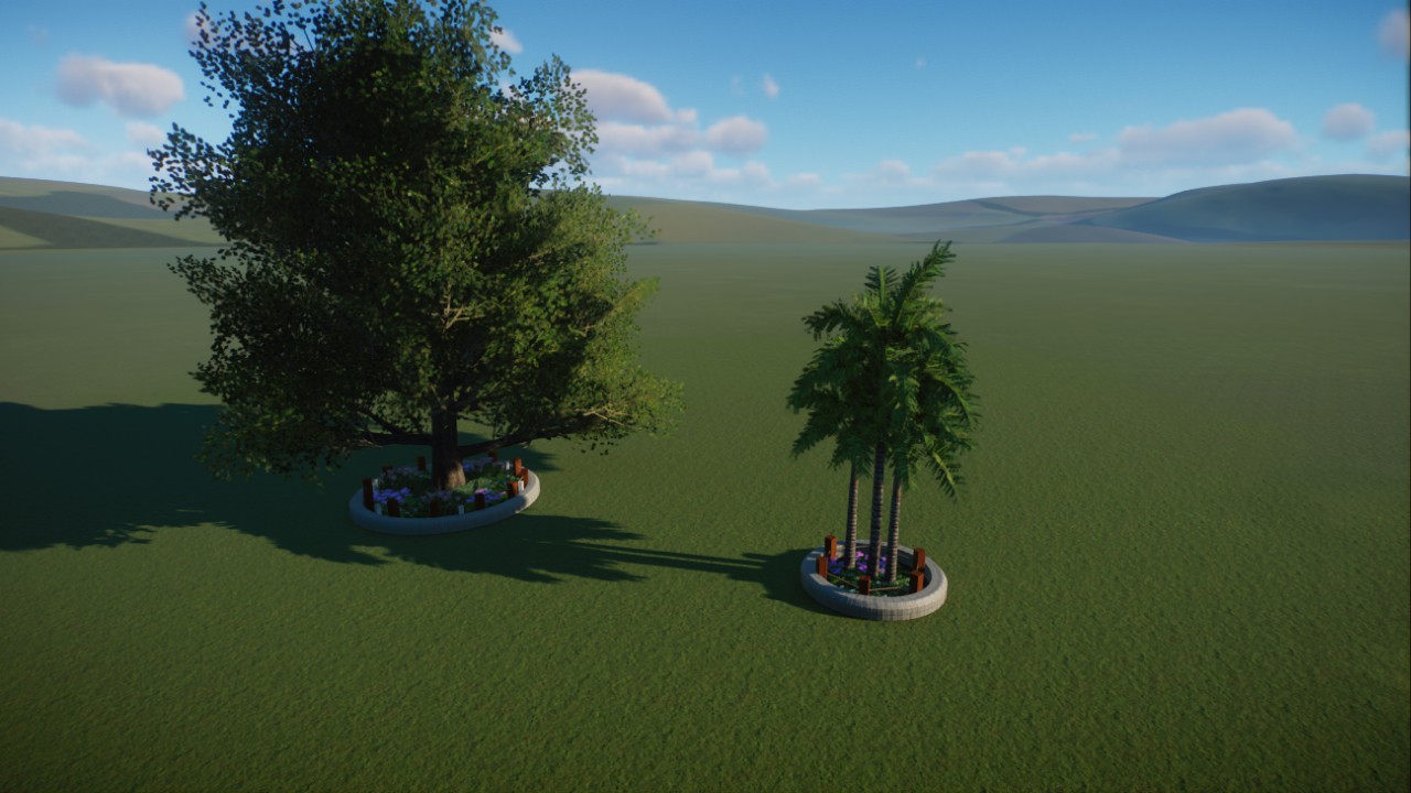 Decorated Large and Small Planters