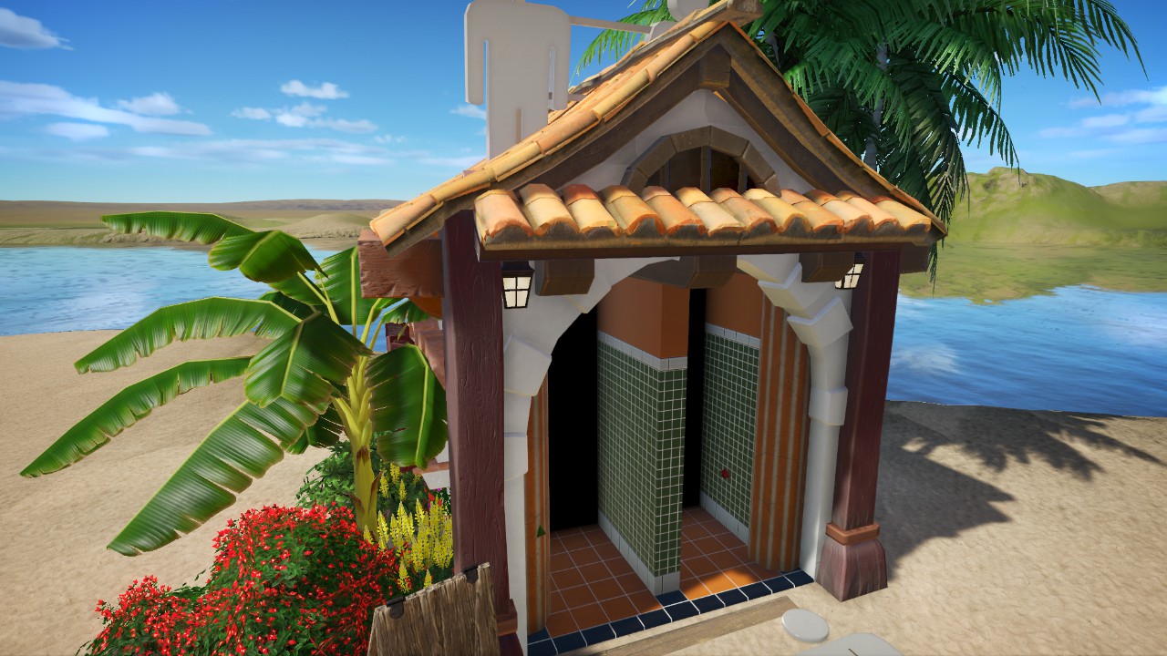 Tiny Spanish Colonial Restroom