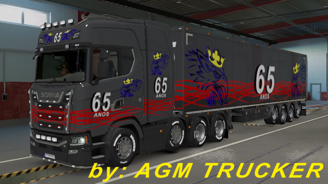 SKIN TRUCK SCANIA S 65 ANOS C/ REBOQUE - CANAL AGM TRUCKER