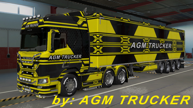SKIN TRUCK SCANIA R E REBOQUE NOVA VERSÃO - CANAL AGM TRUCKER