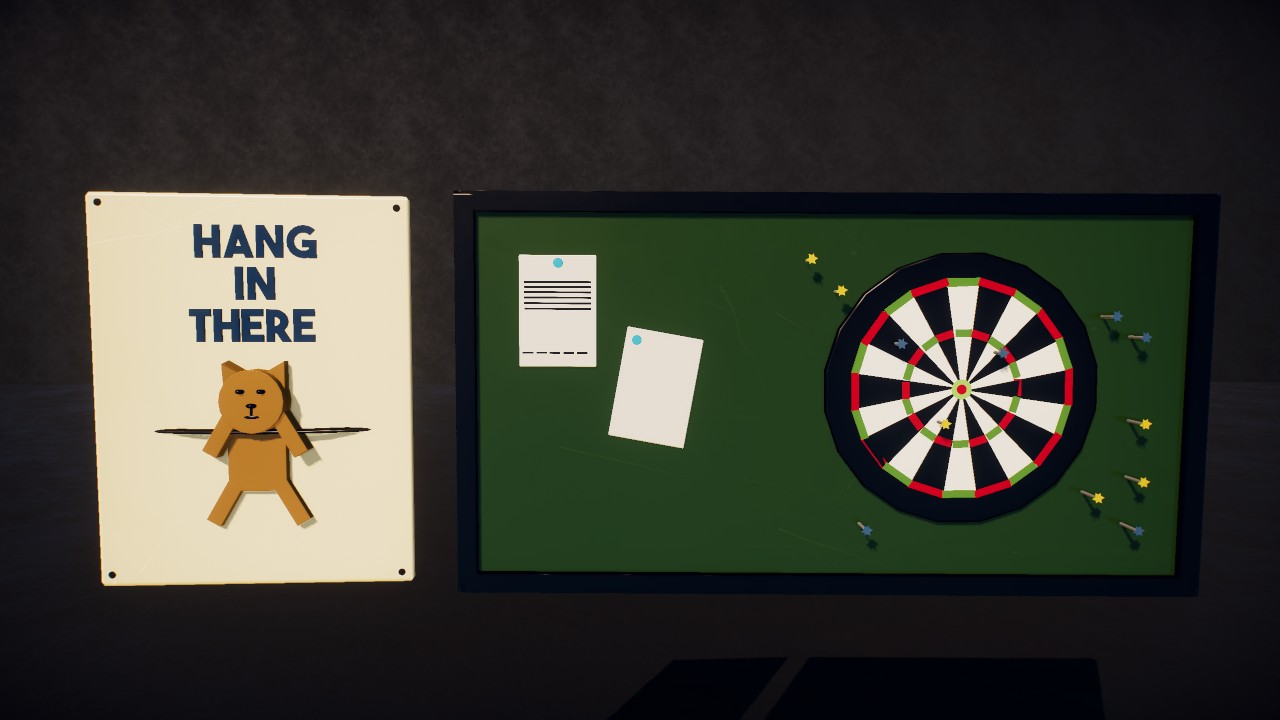 Dart Board and Poster