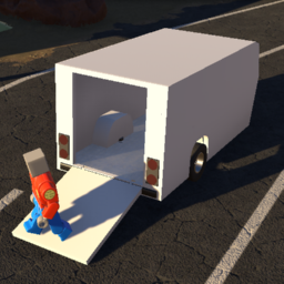 Simple Low Brick Enclosed Cargo Trailer