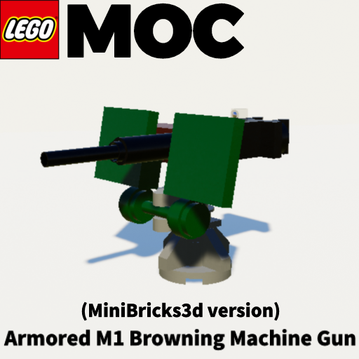 LEGO® Armored M1 Browning Machine Gun (MiniBricks3D Version)