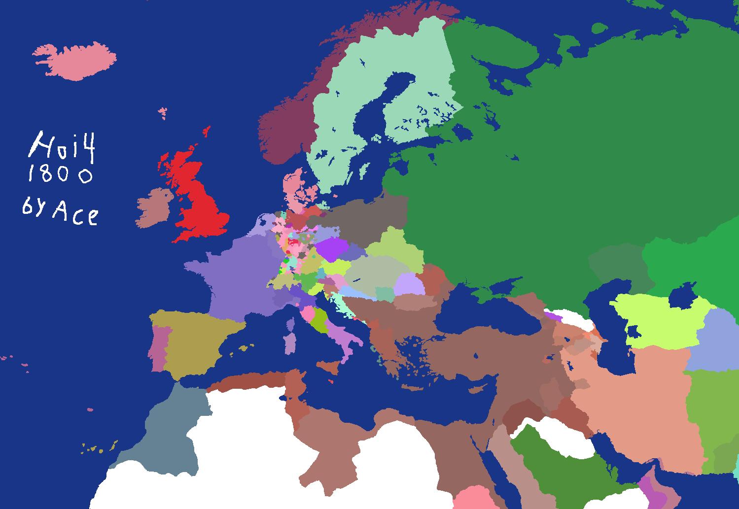 Europe 1800 Huge map by Ace