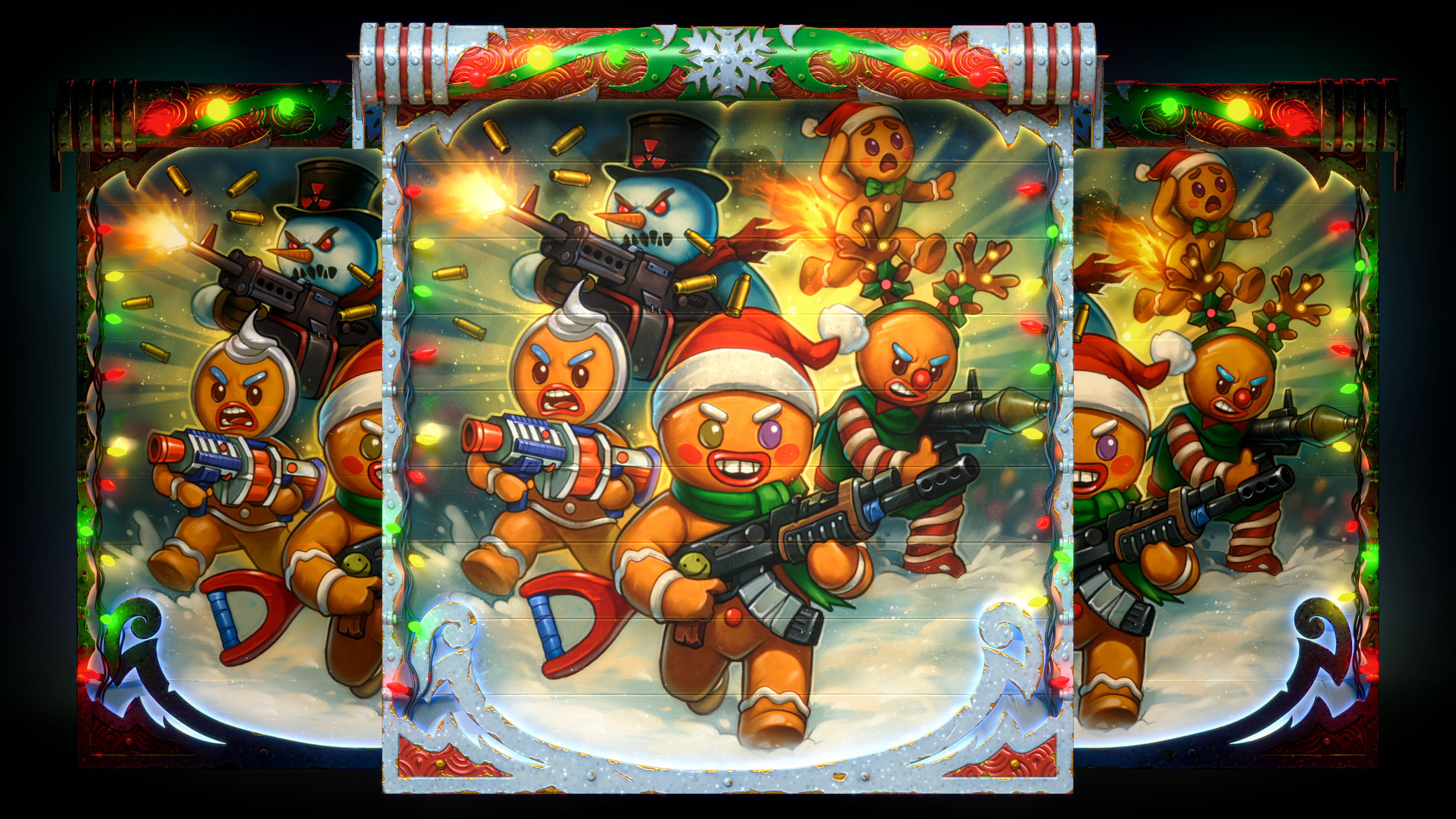 Gingerbread Raid Garage Door
