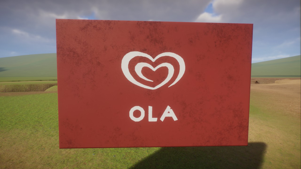 Ola Ice Cream board
