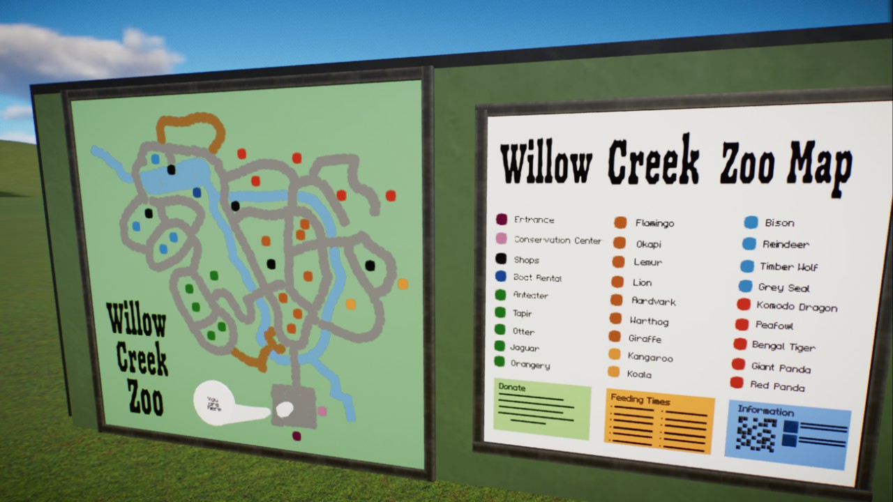 Willow creek zoo map