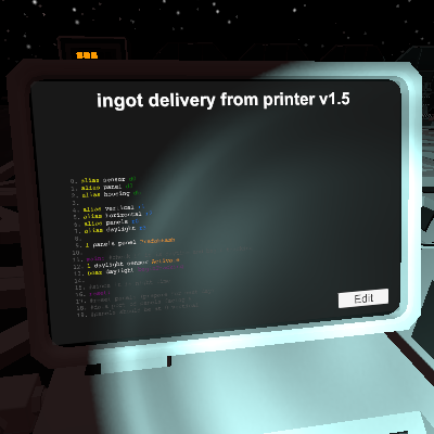ingot delivery from printer v1.5