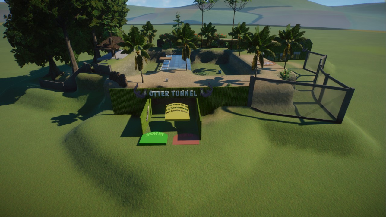 Otter Habitat with Zoo Entrance