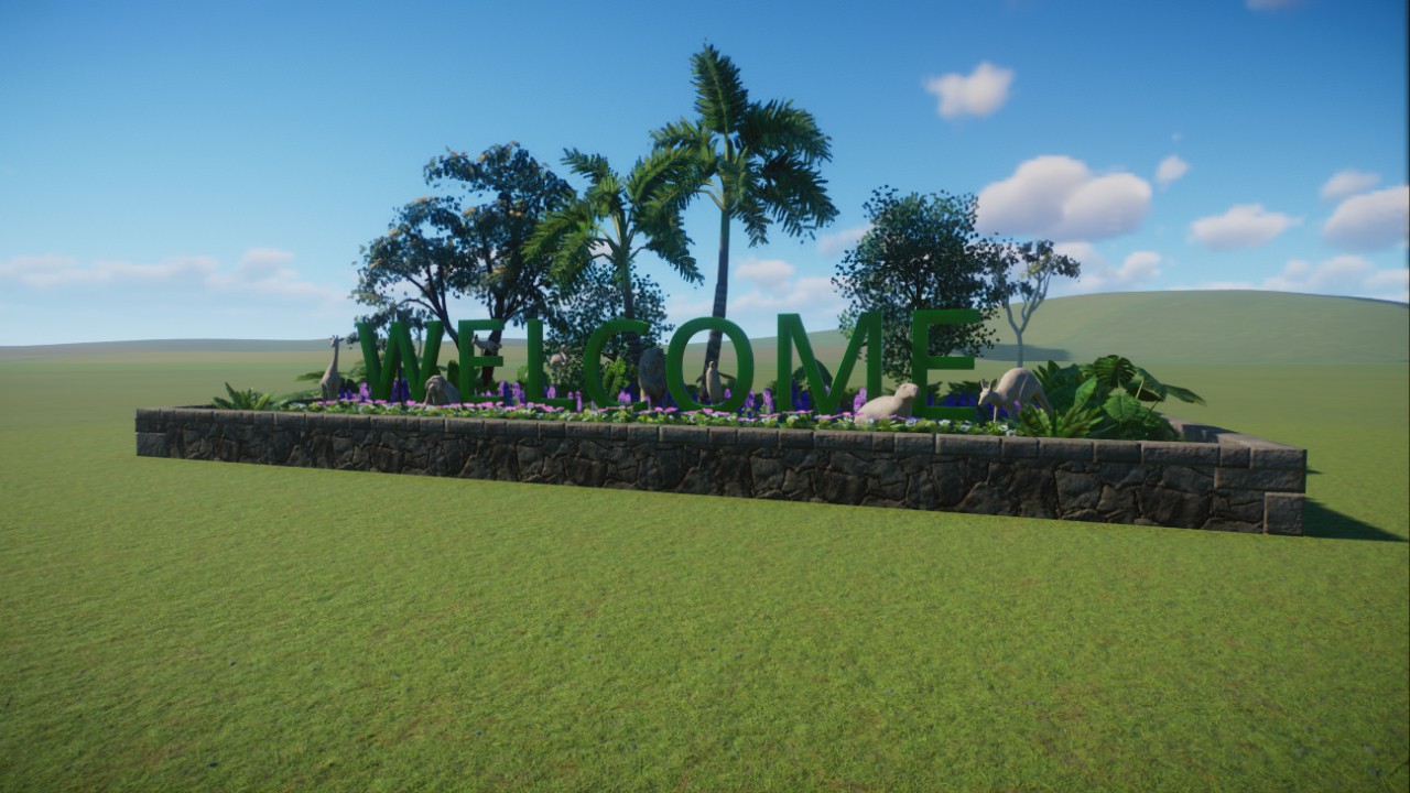 Zoo Welcome Sign And Garden preview