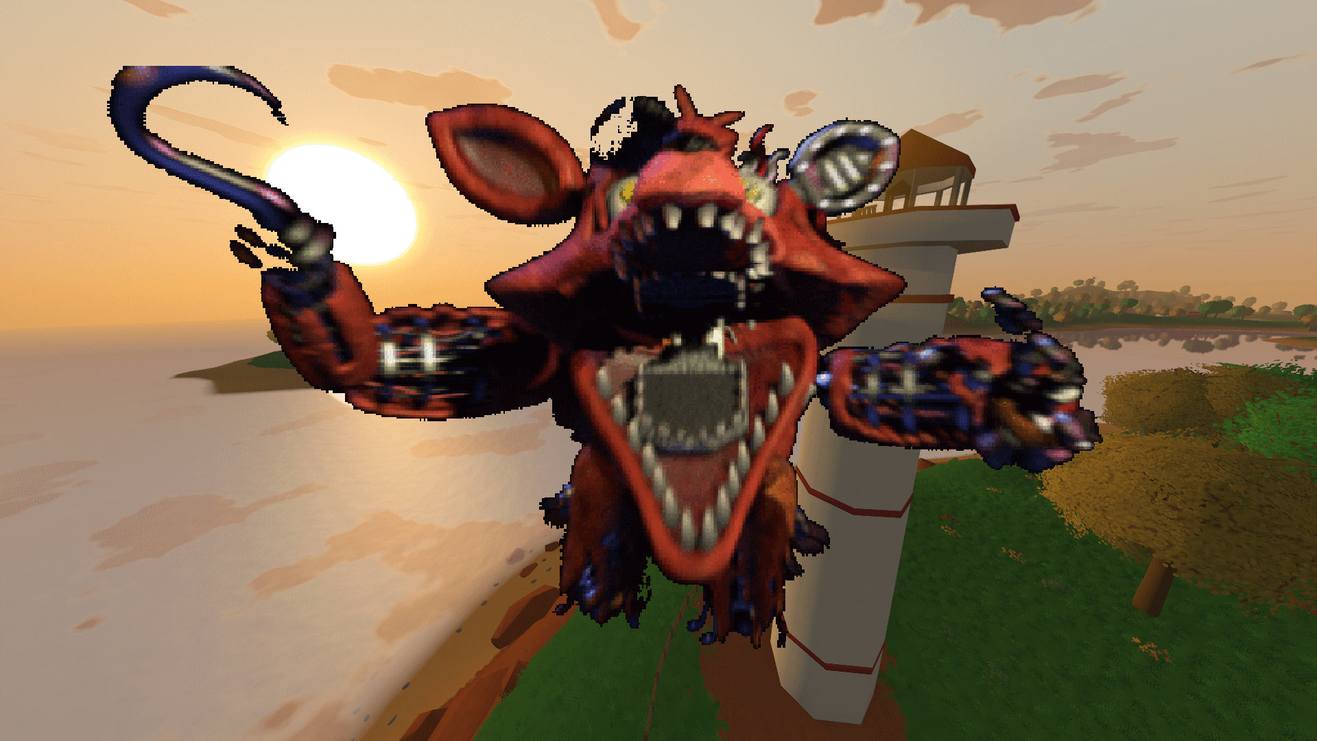 PEI but there is 1/1000 chance for withered foxy jumpscare every second – Unturned Mod