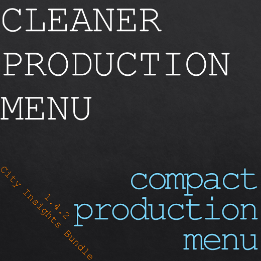 Trizian's City Insights Compact Production Menu