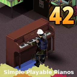 [42.20] Simple Playable Pianos + More Songs for Simple Playable Pianos – Project Zomboid Mod