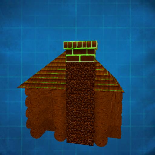 log  cabin, very small