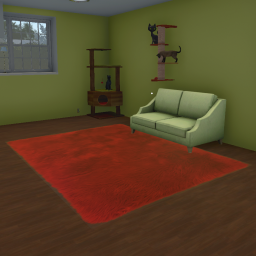 Fur Rug Large (Red)