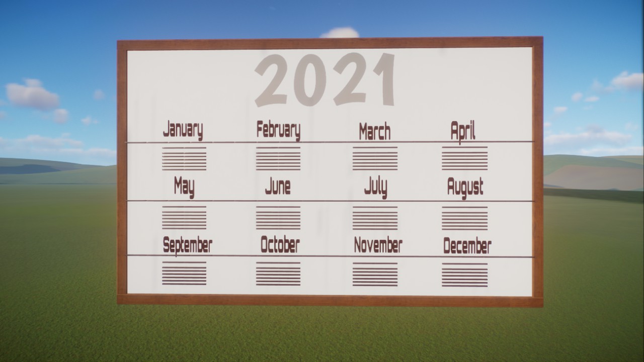 GBC Wall calendar 2021 preview