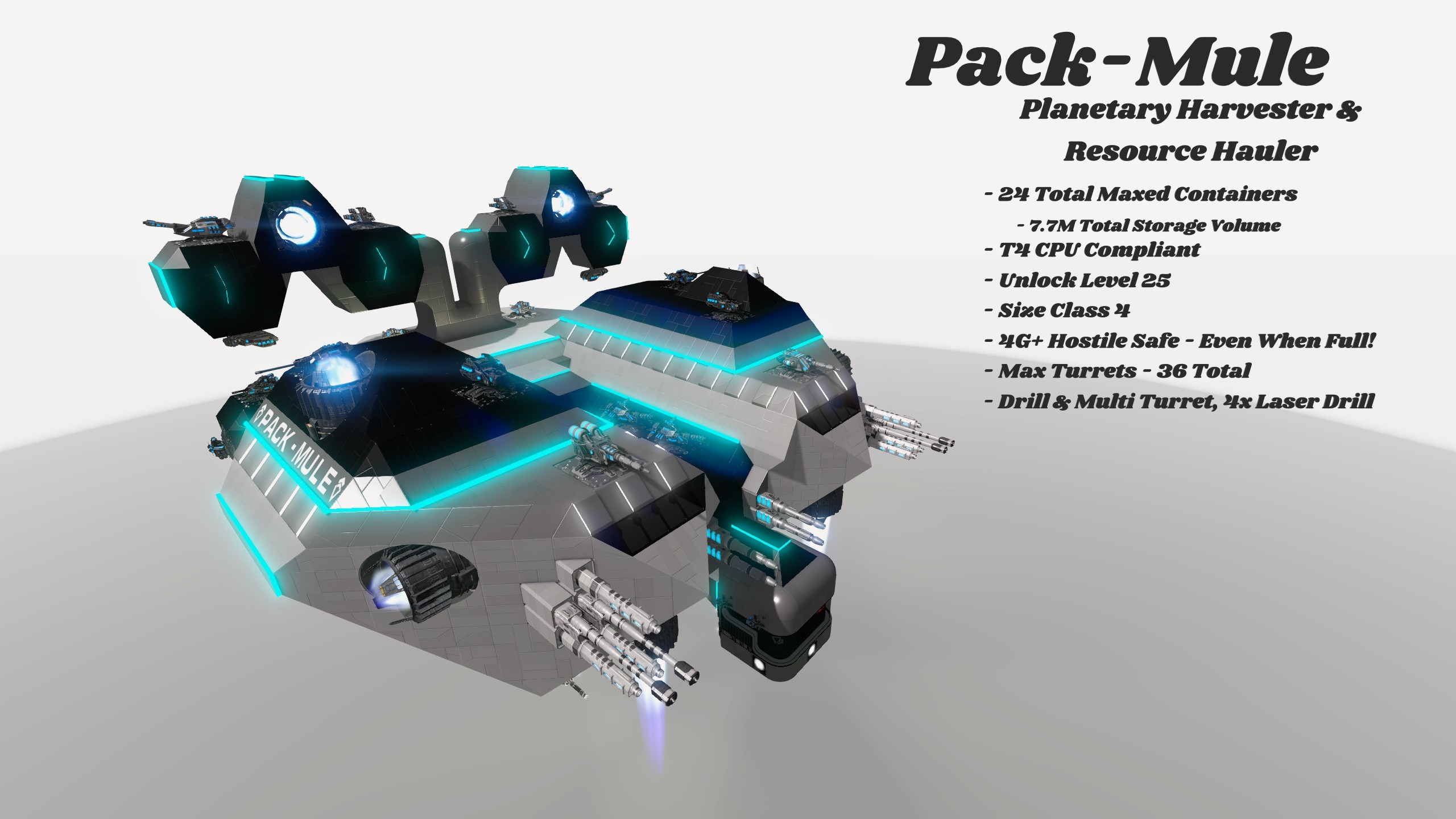 Pack-Mule - T4 CPU - Hauler & Planetary Harvester