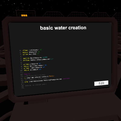 basic water creation
