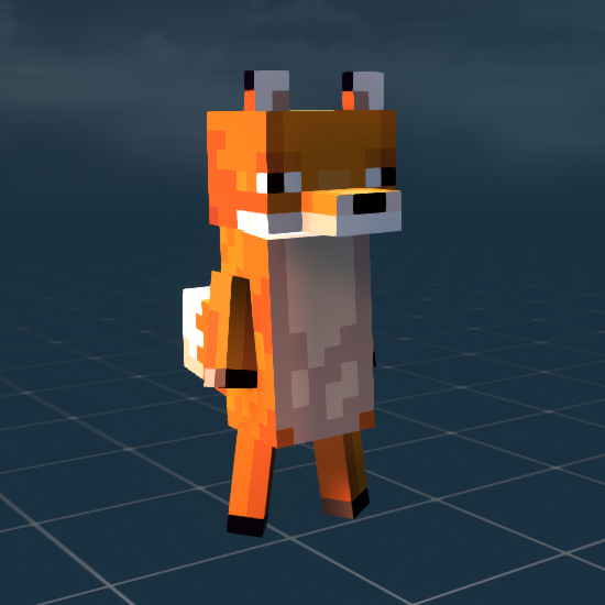 Anthro Minecraft Fox but now the limbs bend