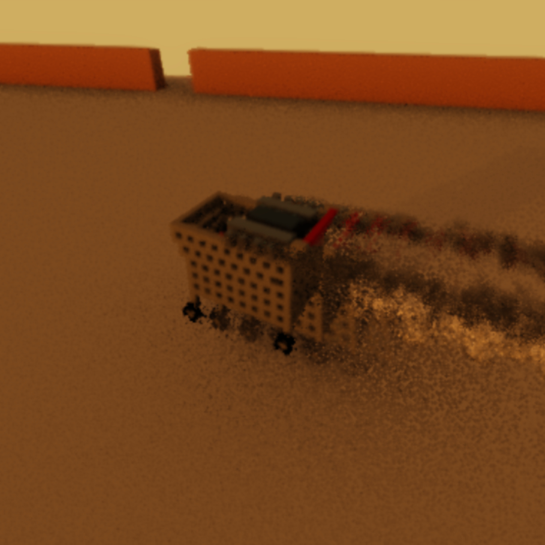 Shopping trolley with an engine