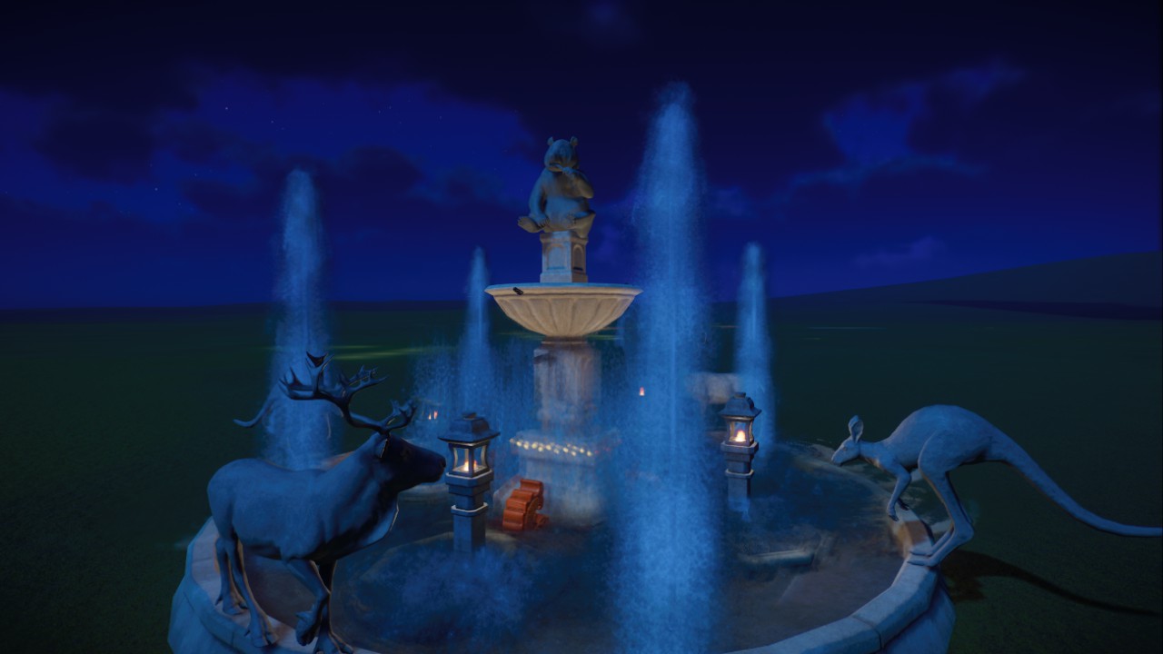 kleiner Tier  Springbrunnen
