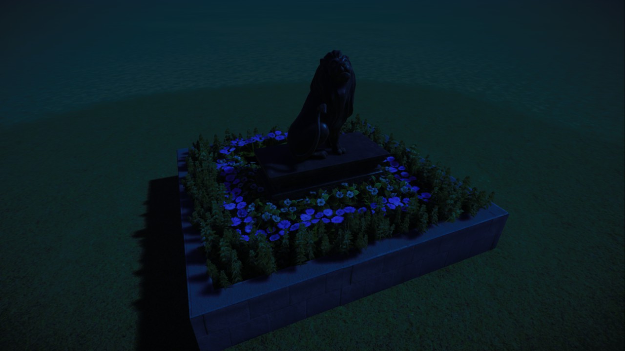 Lion Statue With Garden preview