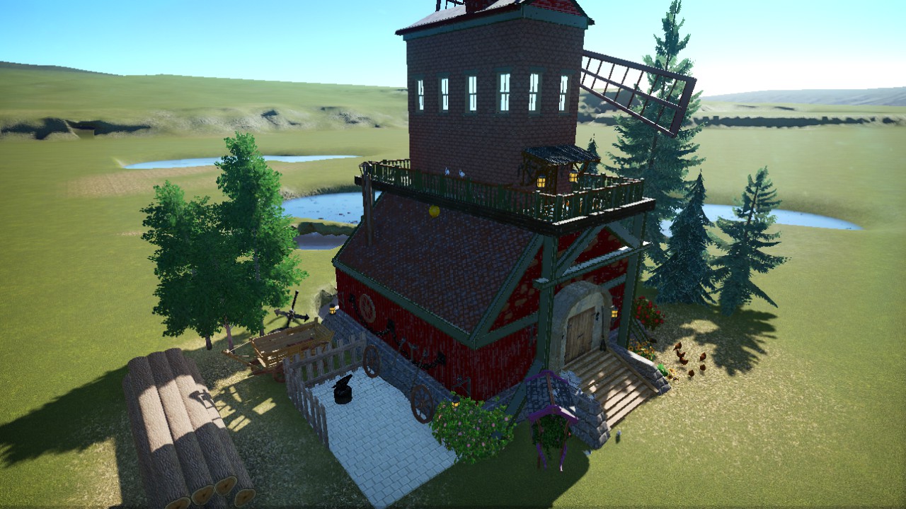 Wind-Wassermühle