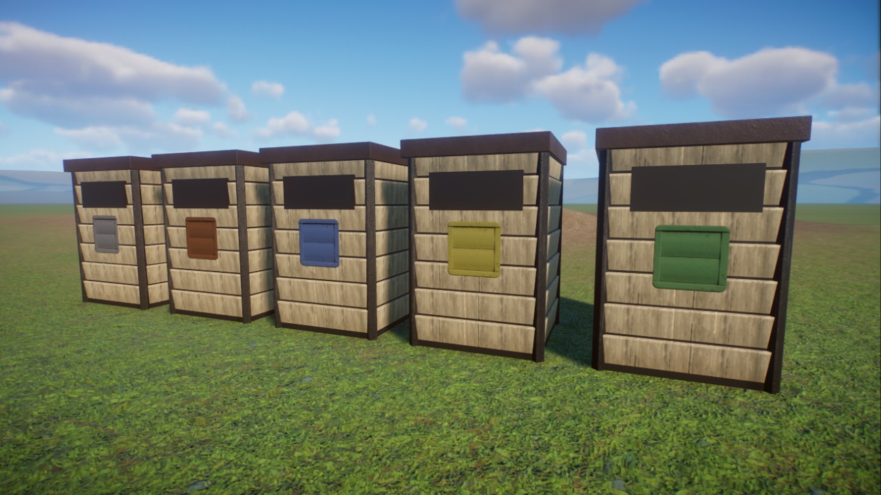 Wooden Trash Bin Skins