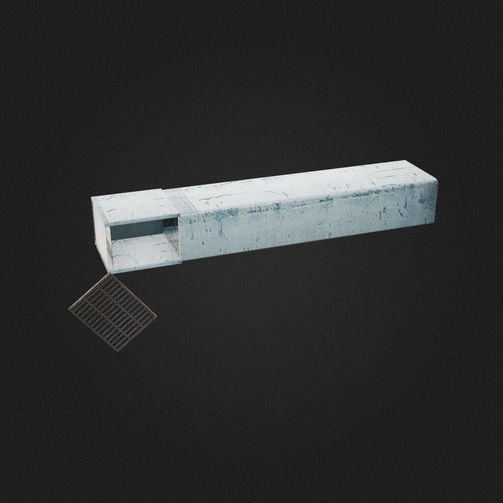 duct with grate