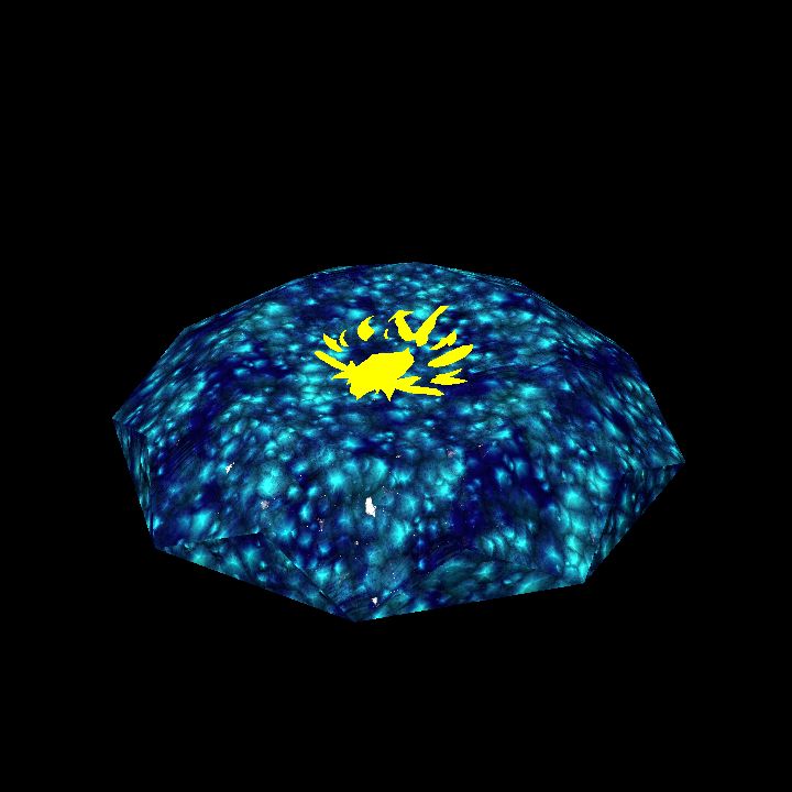 A glowing sigil stone C - flame