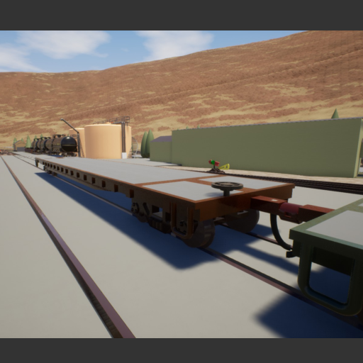 53' Brown Flatcar