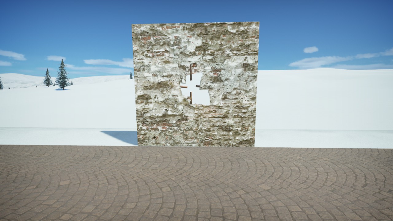 DESTROYED BRICK WALL 1