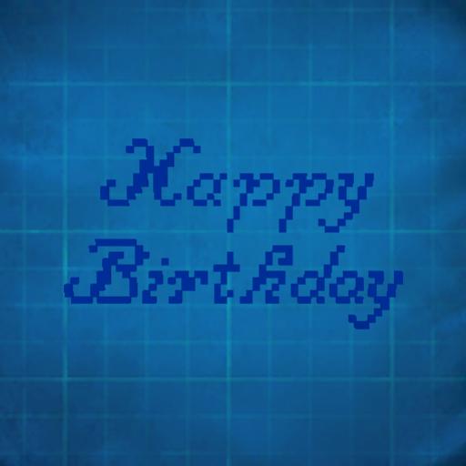 єäняi§ " Happy Birthday Lettering "