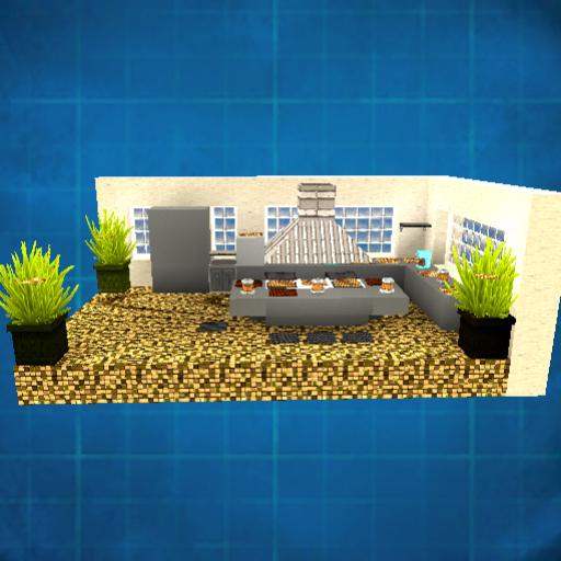 єäняi§ " Kitchen V.4 ( with an open central island ) "