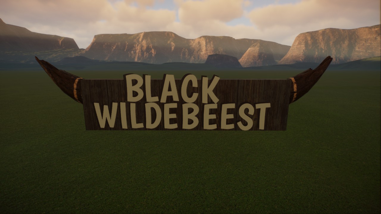Black Wildebeest Sign