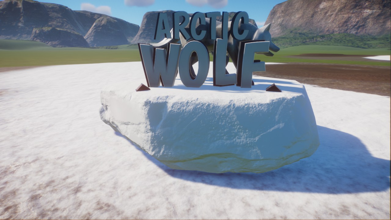 Arctic Wolf Display Sign