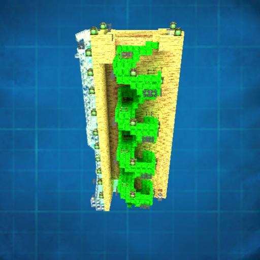 Three-sided slide tower