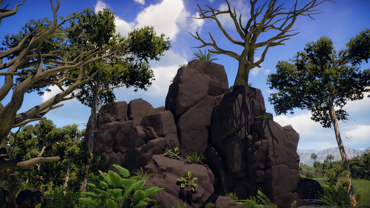Rockformation With Trees
