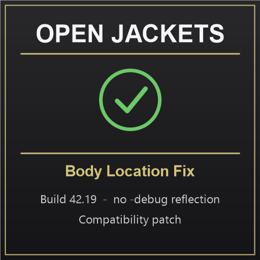Spongie's Open Jackets - B42.19 Fix (Discontinued) – Project Zomboid Mod