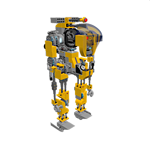 assembled exo suit yellow