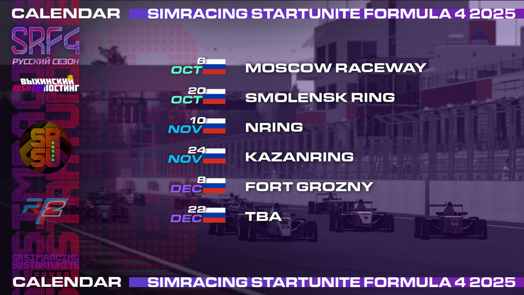 Simracing Startunite Formula 4 2025 Skinpack