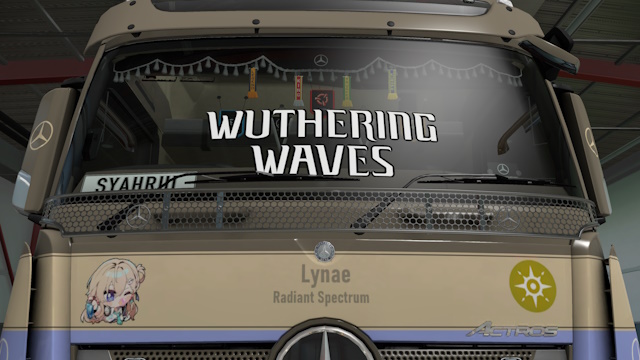 Wuthering Waves Window Sticker for Mercedes Actros MP4