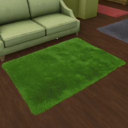 Fur Rug Small (Green)