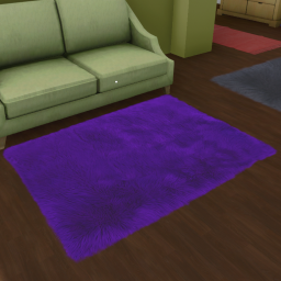 Fur Rug Small (Purple)