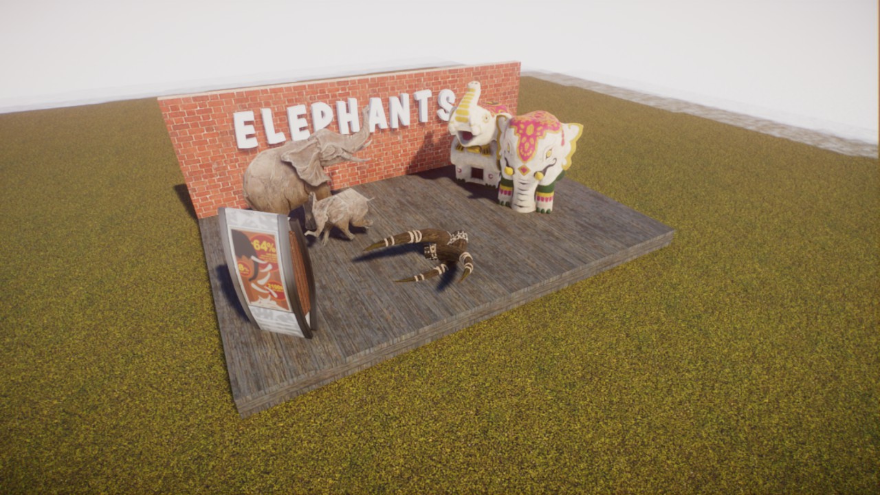 Elephants poaching display