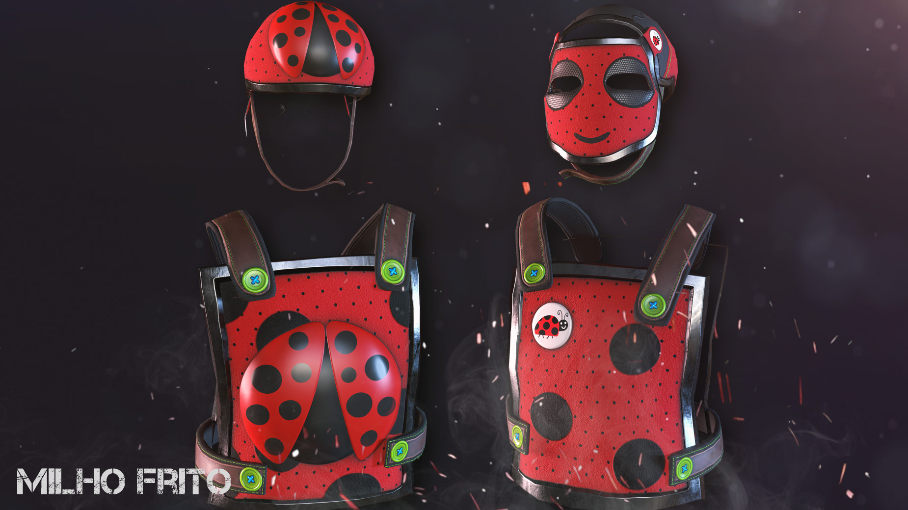 Ladybug Cosplay Facemask